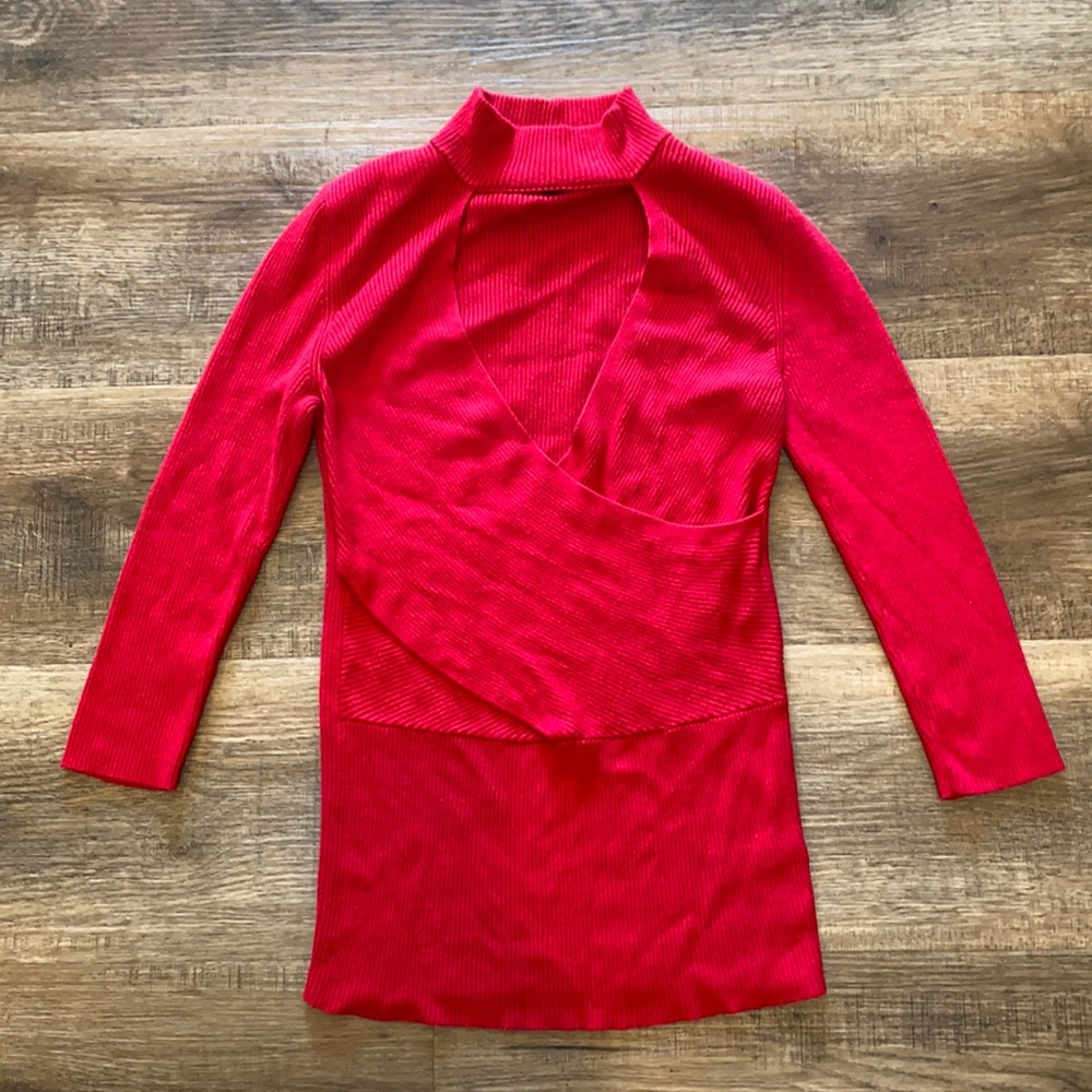Express Chocker Ribbed Sweater